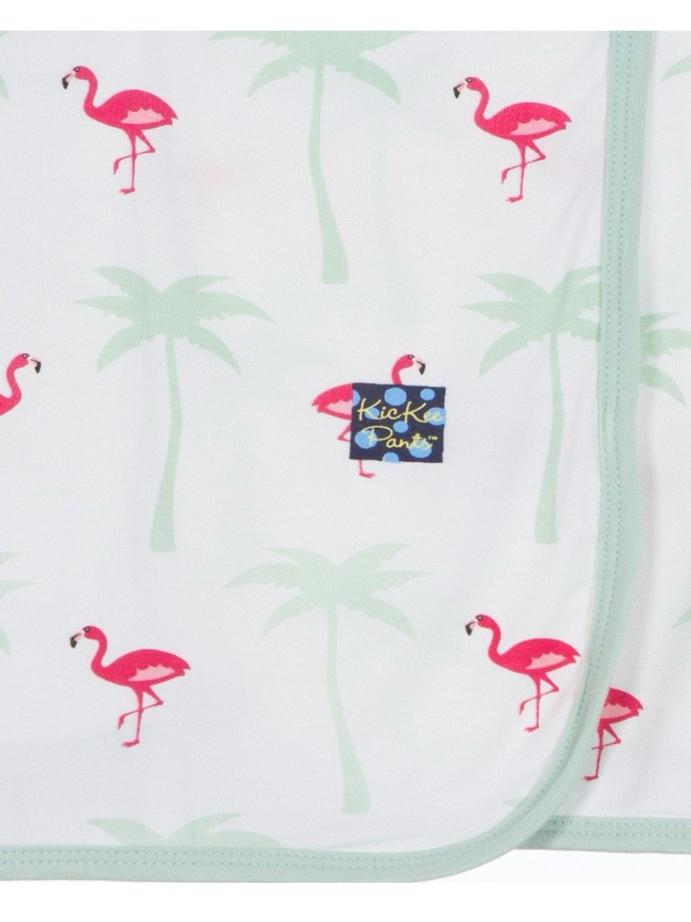 KICKEE PANTS NATURAL FLAMINGO SWADDLE BLANKET